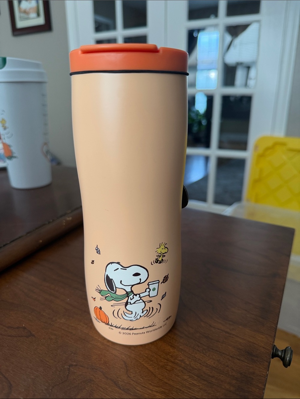 StarbucksPeanuts Snoopy Orange Travel Tumbler 16oz